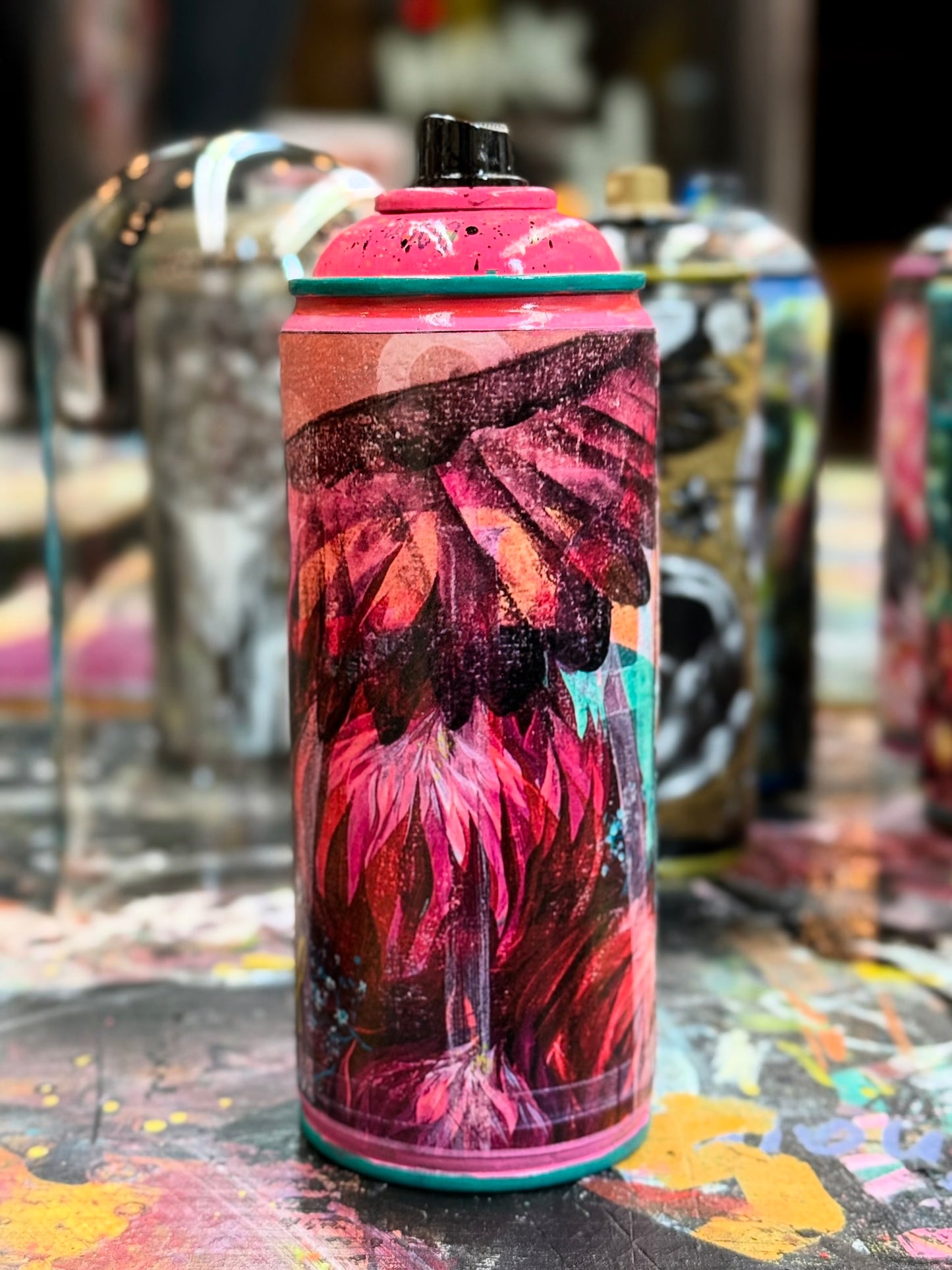 Bombe aérosol Perroquet pinky