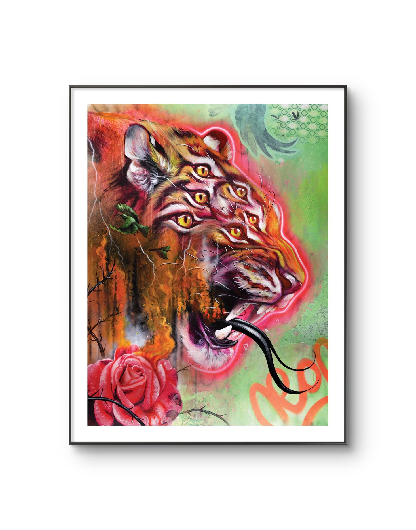 Neon Tiger Art Print