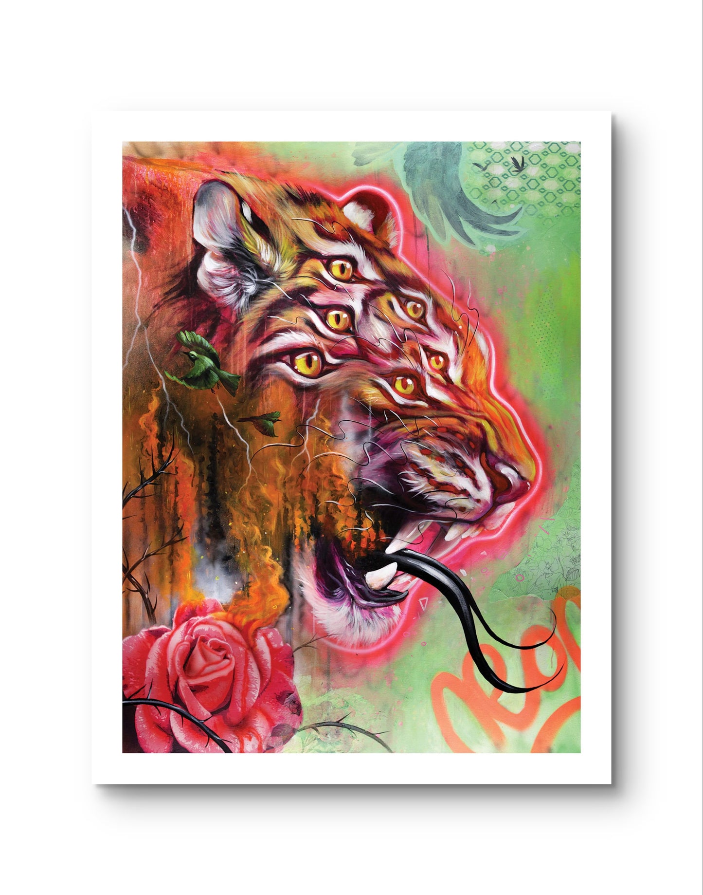 Neon Tiger Art Print